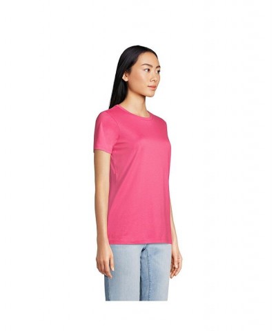 Women's Petite Relaxed Supima Cotton Short Sleeve Crewneck T-Shirt Lavender cloud $24.27 Tops