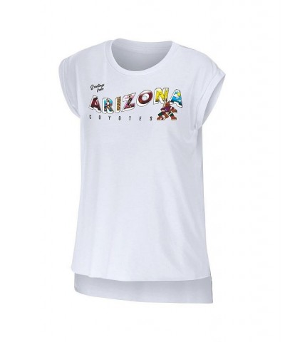 Women's White Arizona Coyotes Greetings From Muscle T-shirt White $29.49 Tops