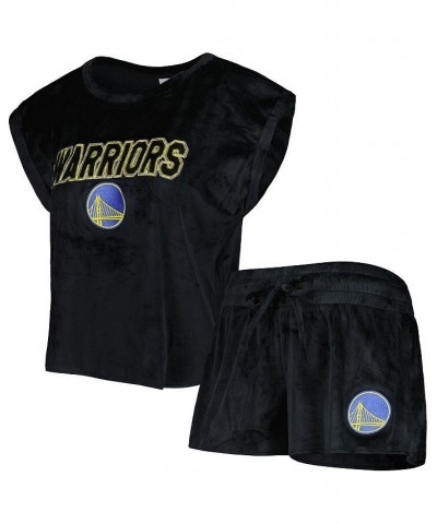 Women's Black Golden State Warriors Intermission T-shirt and Shorts Sleep Set Black $32.90 Pajama