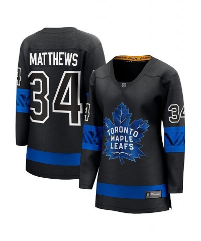 Women's Branded Auston Matthews Black Toronto Maple Leafs Alternate Premier Breakaway Reversible Player Jersey Black $75.90 J...