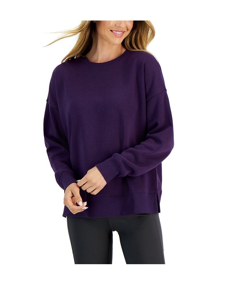 Petite Fleece Crewneck Sweatshirt Fig $17.38 Sweatshirts