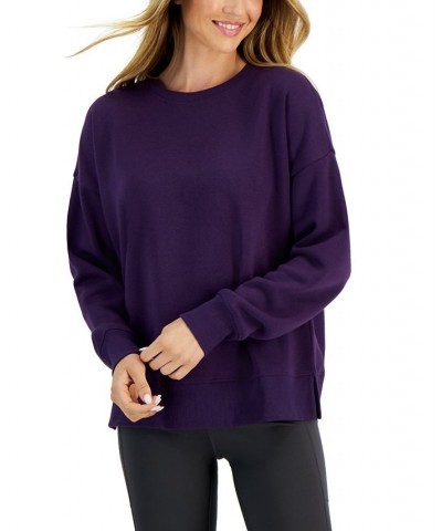 Petite Fleece Crewneck Sweatshirt Fig $17.38 Sweatshirts