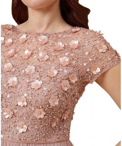 Beaded Chiffon Gown Pink $98.42 Jackets