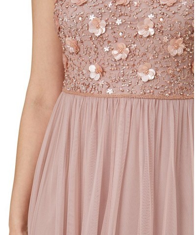 Beaded Chiffon Gown Pink $98.42 Jackets