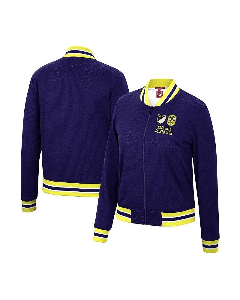 Women's Navy Nashville SC Mesh Full-Zip Jacket Navy $73.60 Jackets