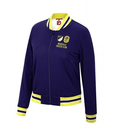 Women's Navy Nashville SC Mesh Full-Zip Jacket Navy $73.60 Jackets