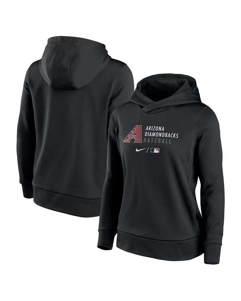 Women's Black Arizona Diamondbacks Authentic Collection Fleece Performance Pullover Hoodie Black $43.20 Sweatshirts