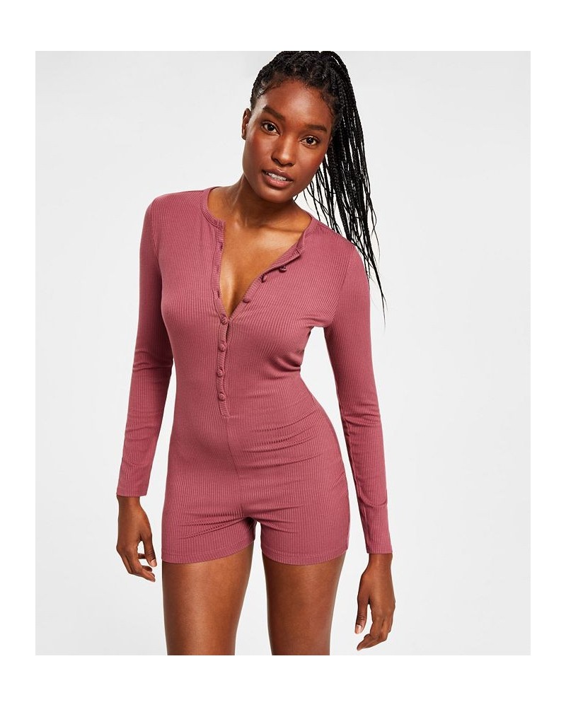 Style Not Size Women's and Plus Size Solid Romper Purple $10.03 Sleepwear