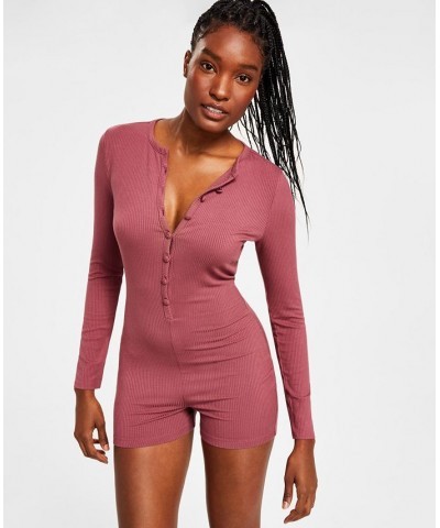 Style Not Size Women's and Plus Size Solid Romper Purple $10.03 Sleepwear