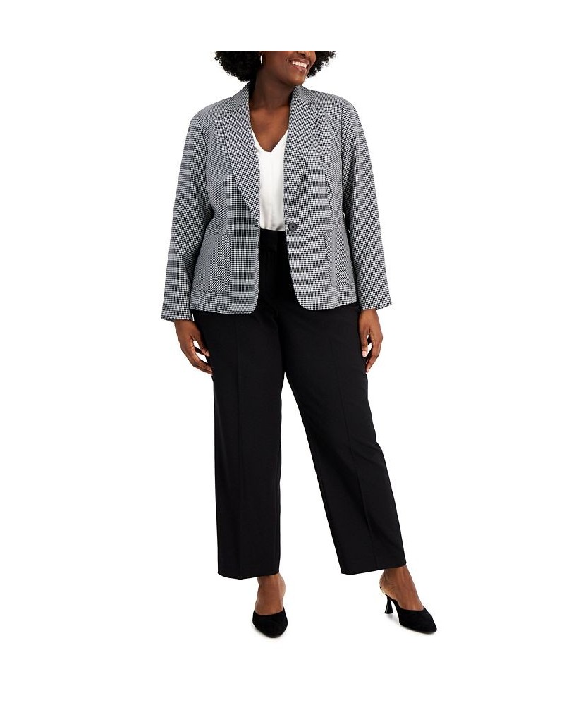 Plus Size Slim-Leg Pantsuit Black $45.00 Suits