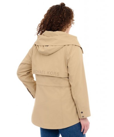 Women's Plus Size Hooded Anorak Raincoat Tan/Beige $59.20 Coats