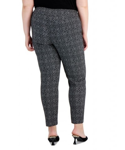 Plus Size Tummy-Control Printed Skinny Pants Deep Black $17.88 Pants