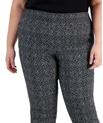 Plus Size Tummy-Control Printed Skinny Pants Deep Black $17.88 Pants