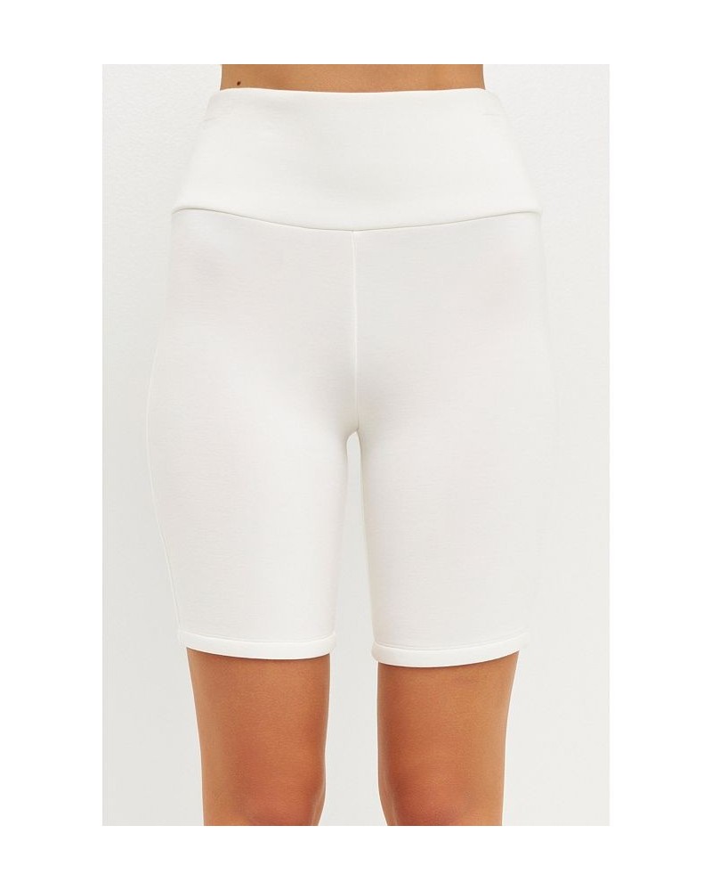 Women's Biker Shorts White $27.50 Shorts