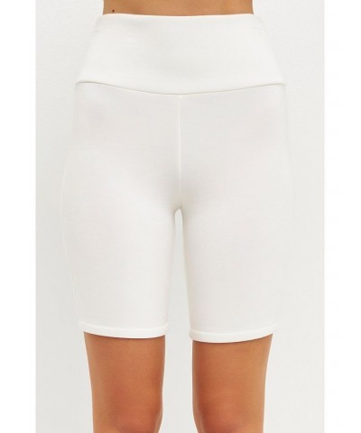 Women's Biker Shorts White $27.50 Shorts