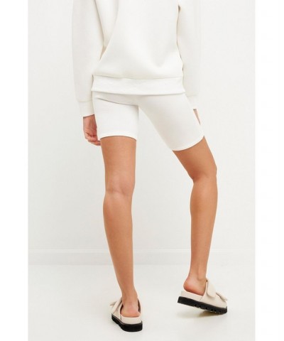 Women's Biker Shorts White $27.50 Shorts