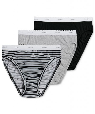 Classics French Cut Underwear 3 Pack 9480 9481 Extended Sizes Gray $12.47 Panty