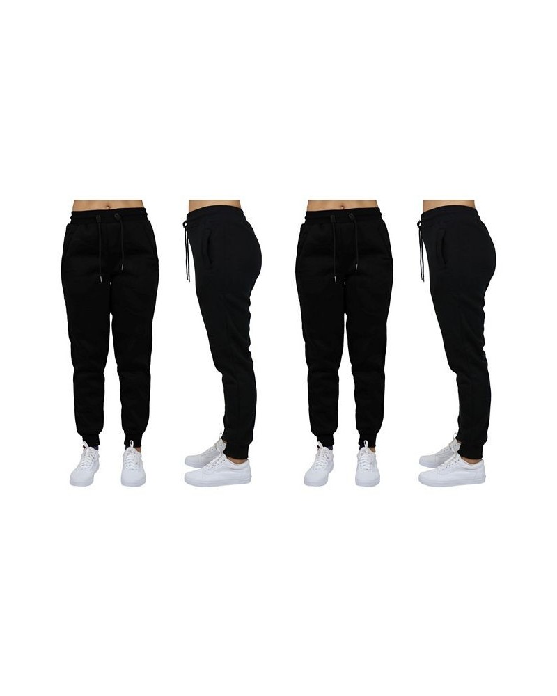 Women's Loose Fit Fleece Jogger Sweatpants Pack of 2 Black $27.00 Pants