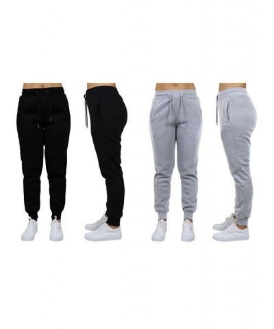 Women's Loose Fit Fleece Jogger Sweatpants Pack of 2 Black $27.00 Pants