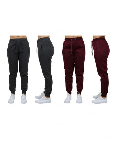 Women's Loose Fit Fleece Jogger Sweatpants Pack of 2 Black $27.00 Pants