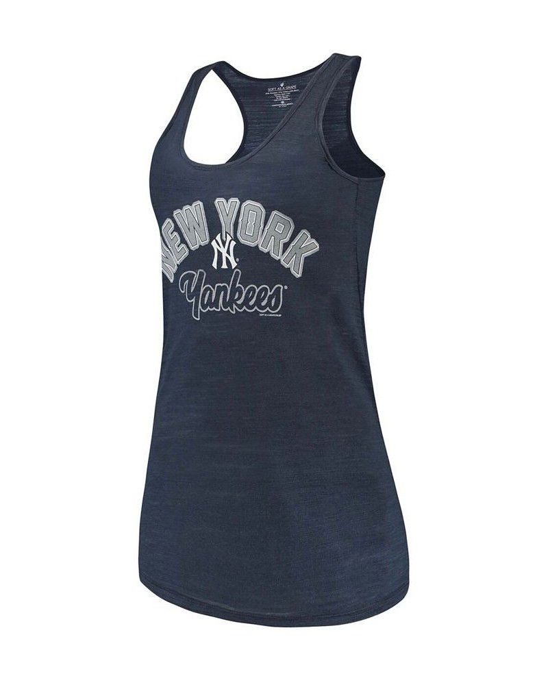 Women's Navy New York Yankees Multicount Racerback Tank Top Navy $24.96 Tops