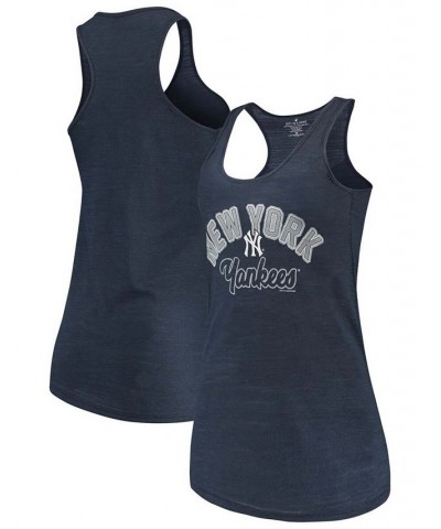 Women's Navy New York Yankees Multicount Racerback Tank Top Navy $24.96 Tops