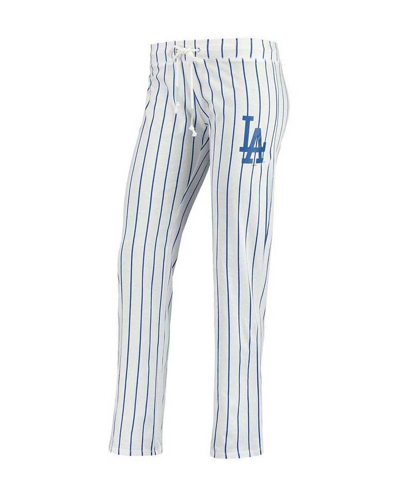 Women's White Los Angeles Dodgers Vigor Pinstripe Sleep Pant White $21.15 Pajama