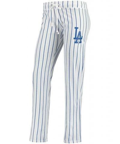 Women's White Los Angeles Dodgers Vigor Pinstripe Sleep Pant White $21.15 Pajama