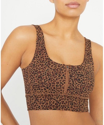 Women's Ultimate Zip Front Vestlette Top Leopard Natural $17.04 Tops