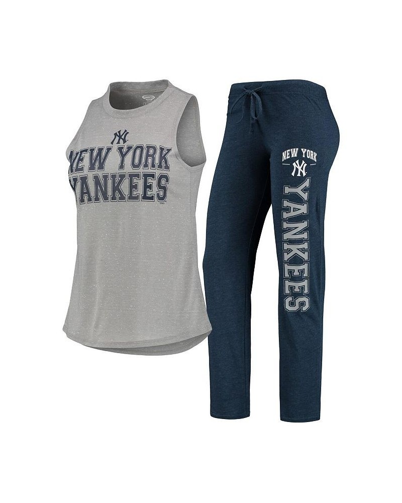 Women's Navy Heathered Gray New York Yankees Satellite Muscle Tank Top and Pants Sleep Set Navy, Heathered Gray $35.00 Pajama