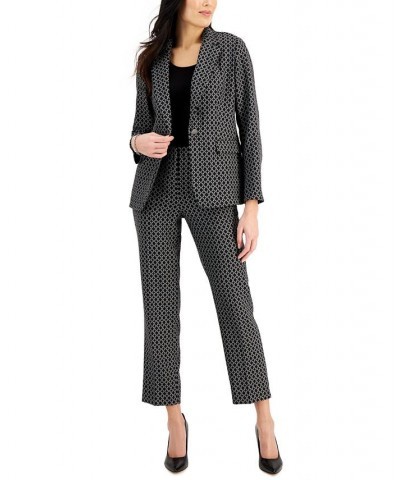 Ring-Print One-Button Blazer Black Multi $39.95 Jackets