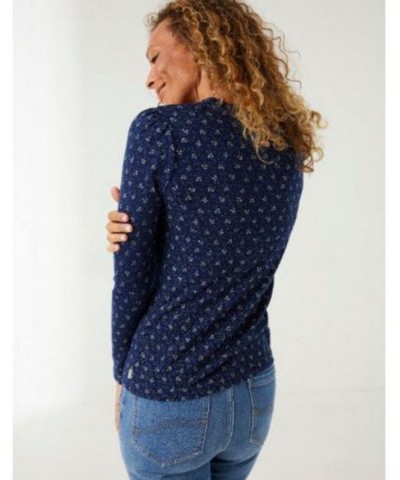 Helen Wave Dot Top - Women's Mid Navy $19.84 Tops