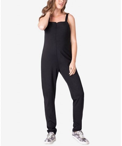 Women's Maternity Jumpsuit Set 2 Piece Black $54.00 Sleepwear