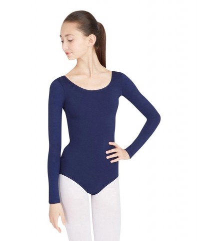 Long Sleeve Leotard Baby Blue $19.91 Tops