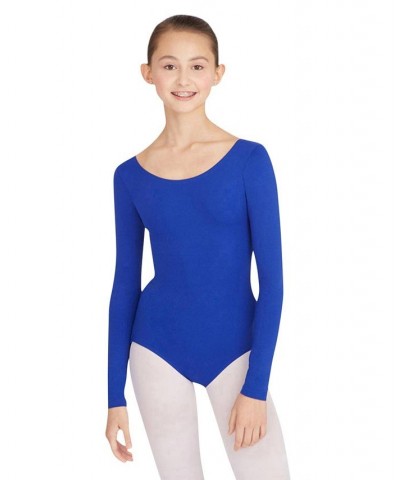 Long Sleeve Leotard Baby Blue $19.91 Tops