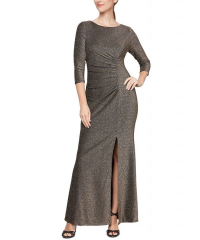 Glitter Jersey Gown Black Gold $38.71 Dresses