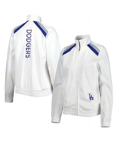 Women's White Los Angeles Dodgers Red Flag Full-Zip Track Jacket White $45.89 Jackets