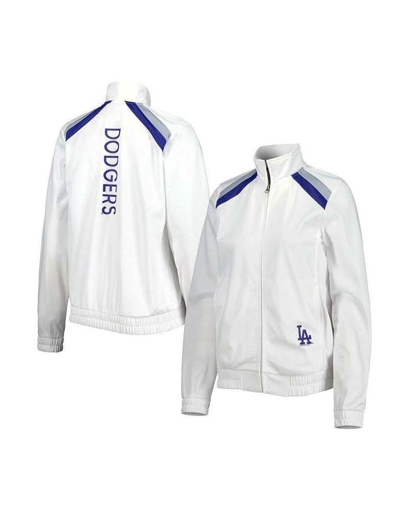 Women's White Los Angeles Dodgers Red Flag Full-Zip Track Jacket White $45.89 Jackets