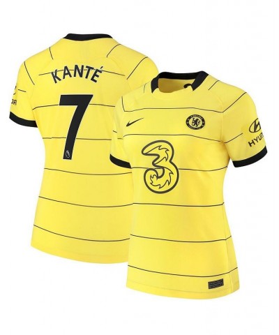 Women's N'Golo Kante Yellow Chelsea 2021/22 Away Breathe Stadium Player Jersey Yellow $53.99 Jersey