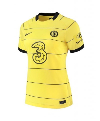 Women's N'Golo Kante Yellow Chelsea 2021/22 Away Breathe Stadium Player Jersey Yellow $53.99 Jersey