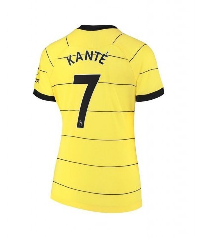 Women's N'Golo Kante Yellow Chelsea 2021/22 Away Breathe Stadium Player Jersey Yellow $53.99 Jersey