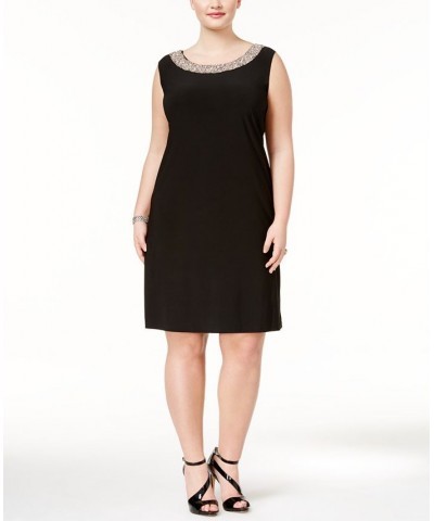 Plus Size Shift Dress and Jacket Black $49.05 Dresses