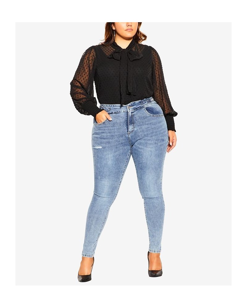 Trendy Plus Size Harley Linked High Rise Skinny Jeans Mid Denim $53.46 Jeans