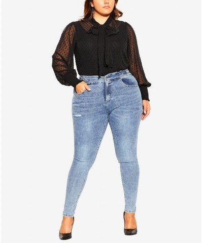 Trendy Plus Size Harley Linked High Rise Skinny Jeans Mid Denim $53.46 Jeans