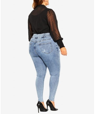 Trendy Plus Size Harley Linked High Rise Skinny Jeans Mid Denim $53.46 Jeans