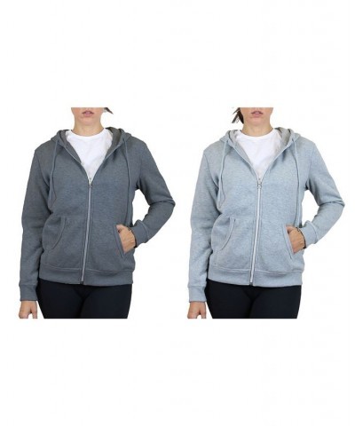 Women's Fleece Lined Zip Hoodie Pack of 2 Medium Blue Pink $30.60 Sweatshirts