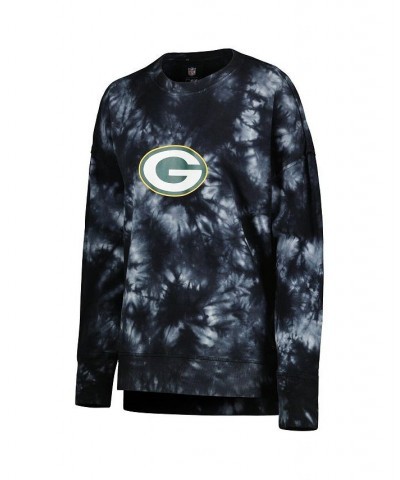 Women's Black Green Bay Packers Bailey Tie-Dye Tri-Blend Pullover Sweatshirt Black $44.27 Sweatshirts