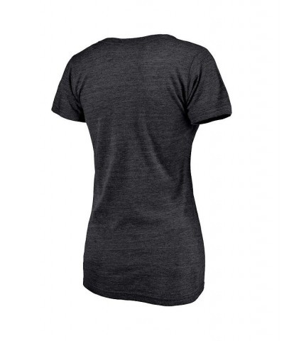 Women's New York City FC 2021 MLS Cup Champions Locker Room V-Neck T-shirt Heathered Charcoal $22.79 Tops