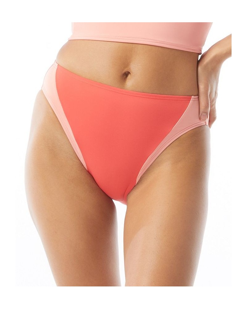 Women's Bandeau-Style Cropped Tie-Back Bikini Top & High-Leg Bottoms Watermelon $40.00 Swimsuits