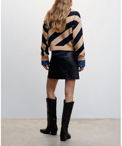 Women's Striped Sweater Brown $32.20 Sweaters